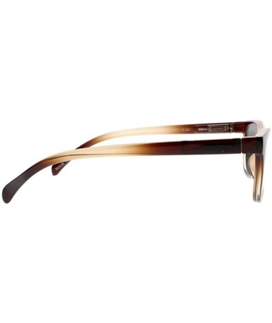 Rectangular Classic Tinted Gradient Nerd Transition Photochromic Reading Glasses UV400 Sunglasses - Brown - CR18EGE0HK8 $34.24