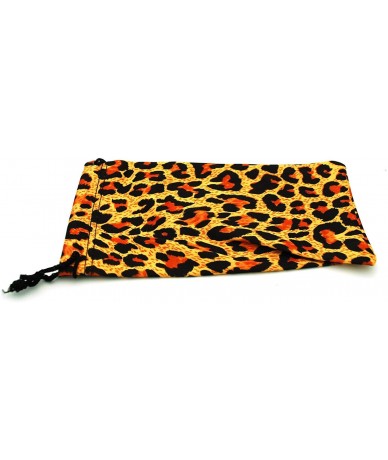 Rectangular Micro Fiber Soft Pouches for Sunglasses Eyeglasses Reading Glasses - Leopard - C4189ZHTD06 $16.83