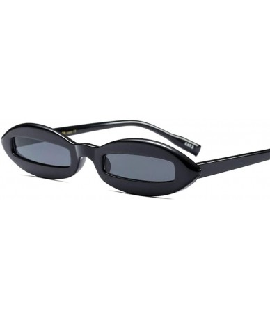 Oval Small Oval Sunglasses for Men Mini Sun Glasses Women Holiday Accessories UV400 (full black) - C418KIT5A3D $18.98