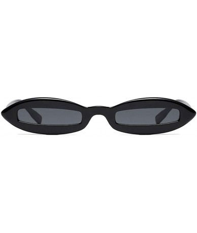 Oval Small Oval Sunglasses for Men Mini Sun Glasses Women Holiday Accessories UV400 (full black) - C418KIT5A3D $18.98