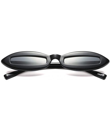 Oval Small Oval Sunglasses for Men Mini Sun Glasses Women Holiday Accessories UV400 (full black) - C418KIT5A3D $18.98