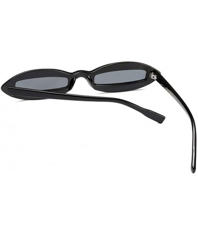 Oval Small Oval Sunglasses for Men Mini Sun Glasses Women Holiday Accessories UV400 (full black) - C418KIT5A3D $18.98