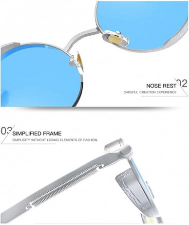 Round Steampunk Vintage Sunglasses Outdoors Protection - C0198QAKIC4 $30.29