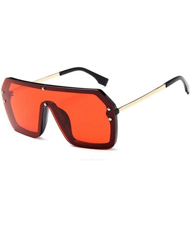 Oversized Square Sunglasses Women Oversized Big Frame Vintage Pink Sun Glasses Men - 7 - CO18WXSESD5 $48.97