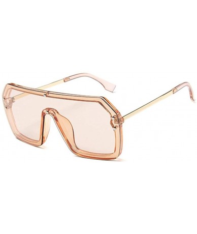 Oversized Square Sunglasses Women Oversized Big Frame Vintage Pink Sun Glasses Men - 7 - CO18WXSESD5 $48.97