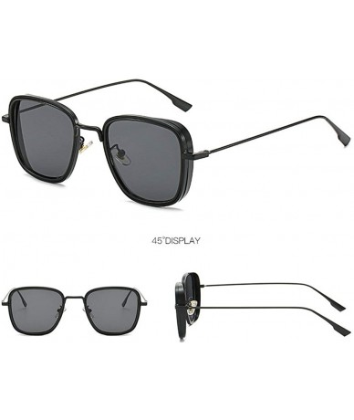 Square retro square unisex custom myopia polarized thick sunglasses women uv protection sunglasses - CD18Y68NN9A $43.59