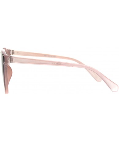 Rectangular Hipster Plastic Horned Rim Mens Metal Bridge Sunglasses - Pink Brown - C9186889AWO $18.35