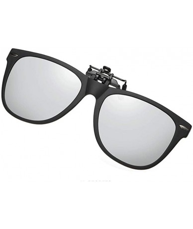 Rectangular Polarized Sunglasses Fishing Driving Prescription - Silver - CZ18R7K8LXQ $23.68