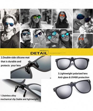 Rectangular Polarized Sunglasses Fishing Driving Prescription - Silver - CZ18R7K8LXQ $23.68