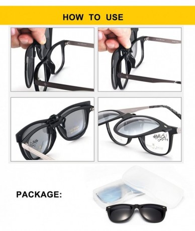 Rectangular Polarized Sunglasses Fishing Driving Prescription - Silver - CZ18R7K8LXQ $23.68