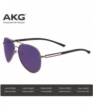 Aviator Aviator Mirror UV400 Polarized Sunglasses for Men Women with Case 1621 - Gunmetal - CE183G68HUR $52.75