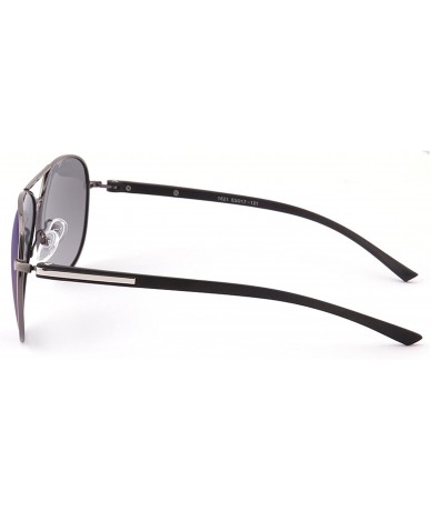 Aviator Aviator Mirror UV400 Polarized Sunglasses for Men Women with Case 1621 - Gunmetal - CE183G68HUR $52.75