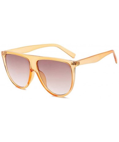 Square sunglasses woman vintage retro flat top Thin Shadow sun glasses square Pilot - C3-champagne - CL18WZTWZDG $48.00