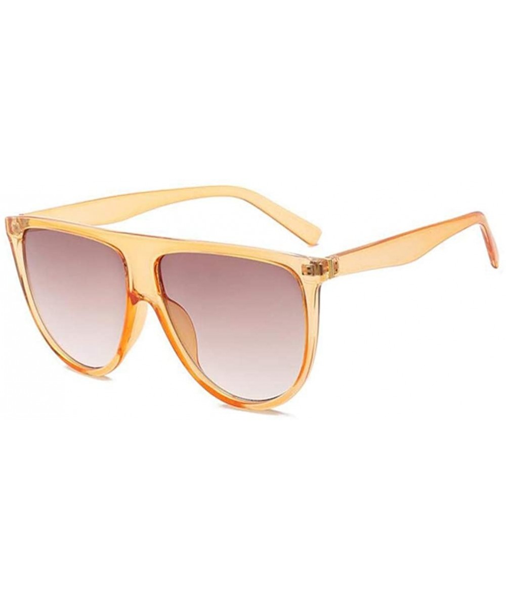 Square sunglasses woman vintage retro flat top Thin Shadow sun glasses square Pilot - C3-champagne - CL18WZTWZDG $48.00