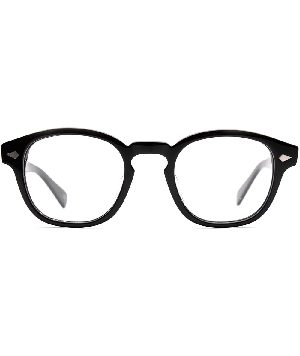 Oval Eyeglasses 369 Oval Acetate Style - for Womens 100% UV PROTECTION - Black - CX192TGKSW3 $61.51