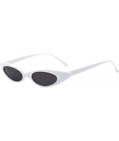 Cat Eye Sunglasses Vintage Rapper Glasses Eyewear - E - CP18QOD5D6Z $16.39