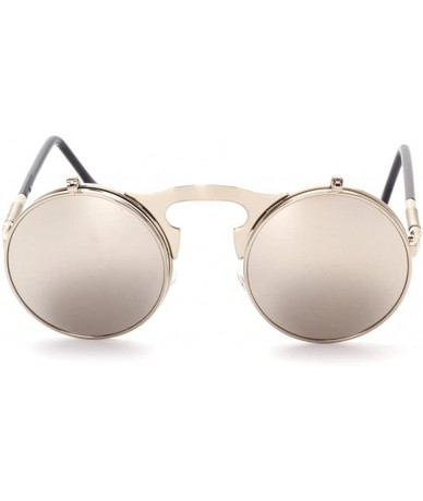 Round Vintage punk Round Metal Sunglass Mens Womens - C5 - CD18DL74ZLM $18.47