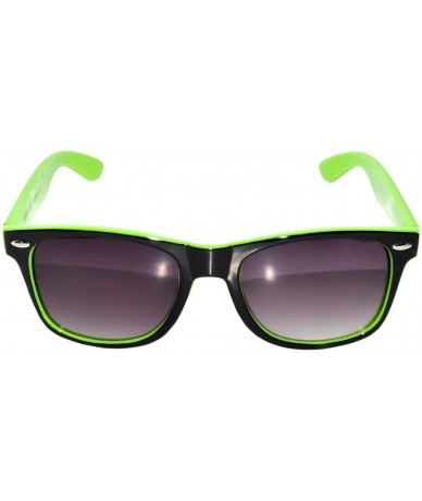 Wayfarer Vintage Two Tone Sunglasses Smoke Lens Classic Retro Style - Green_smoke_lens - CK122CL12RB $17.80