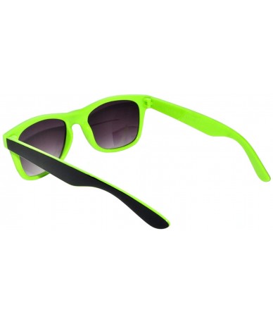 Wayfarer Vintage Two Tone Sunglasses Smoke Lens Classic Retro Style - Green_smoke_lens - CK122CL12RB $17.80