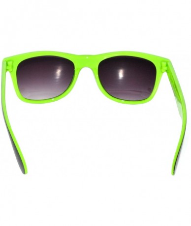 Wayfarer Vintage Two Tone Sunglasses Smoke Lens Classic Retro Style - Green_smoke_lens - CK122CL12RB $17.80