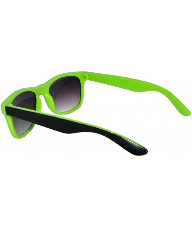 Wayfarer Vintage Two Tone Sunglasses Smoke Lens Classic Retro Style - Green_smoke_lens - CK122CL12RB $17.80