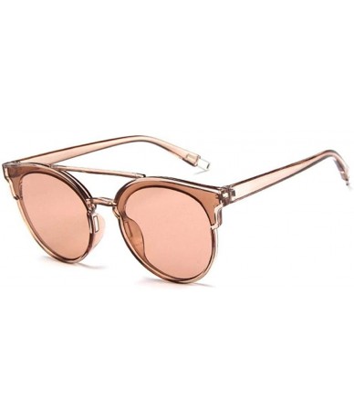 Oversized 2019 Fashion Women Colour Luxury Flat Top Cat Eye Sunglasses Elegant Oculos C1 - C5 - CP18XE9Z7IA $16.76