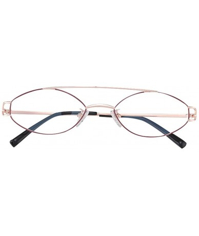 Oval Oval metal frame- men and women fashion personality frame glasses - B - CE18RW3R5RR $83.46