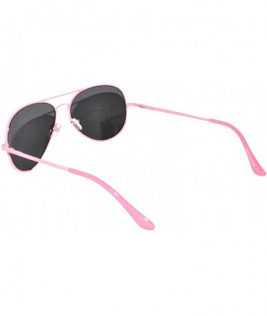 Aviator Classic Aviator Sunglasses Mirror Lens Colored Metal Frame with Spring Hinge - Pink_smoke_lens - CU1223Q8791 $19.08