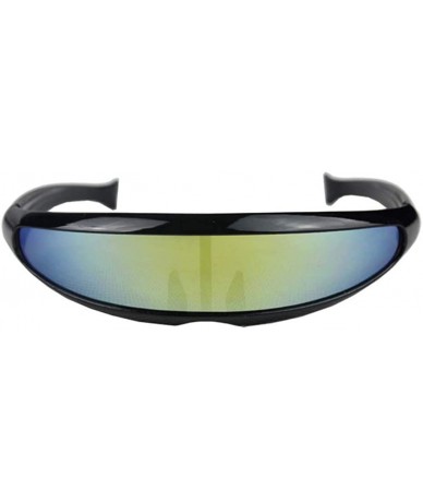 Round Women Men Outdoor Fishtail Uni-lens Sunglasses - Riding Cycling Glasses Eyewear - A - C31908MUN85 $17.64