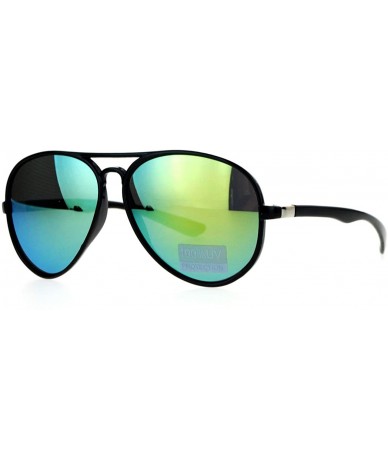 Aviator Unisex Aviator Sunglasses Thin Light Weight Fashion Aviators UV 400 - Black - C312HOMK5IF $18.77