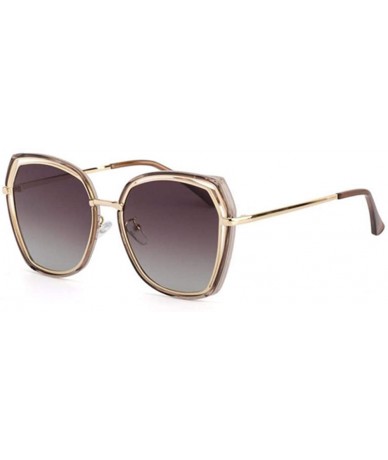 Aviator Sunglasses Hollow Film Sunglasses Women's Polarizing Sunglasses - B - CS18QNC5QD4 $76.91