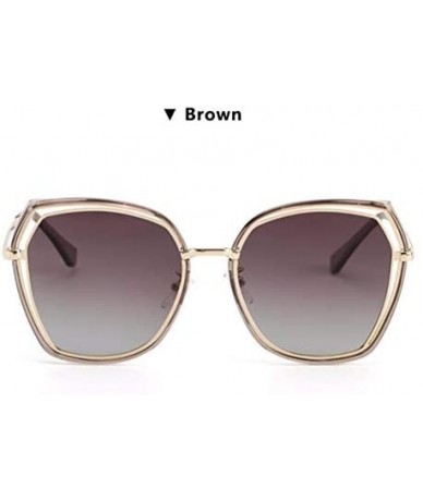 Aviator Sunglasses Hollow Film Sunglasses Women's Polarizing Sunglasses - B - CS18QNC5QD4 $76.91