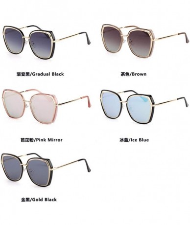 Aviator Sunglasses Hollow Film Sunglasses Women's Polarizing Sunglasses - B - CS18QNC5QD4 $76.91