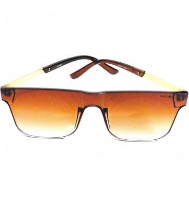 Oval New Stylish UV Protected Oval Sunglasses for Men's - Brown - CU18XTCNMQW $26.11