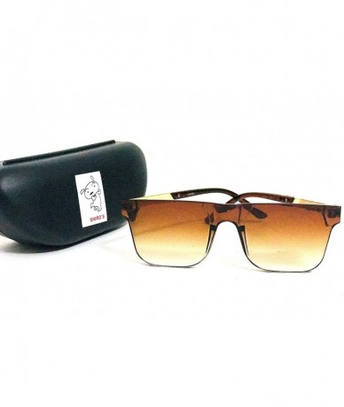 Oval New Stylish UV Protected Oval Sunglasses for Men's - Brown - CU18XTCNMQW $26.11