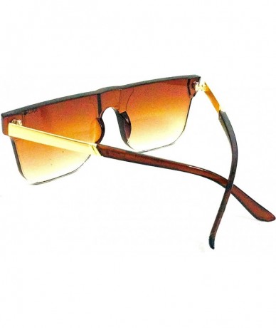 Oval New Stylish UV Protected Oval Sunglasses for Men's - Brown - CU18XTCNMQW $26.11