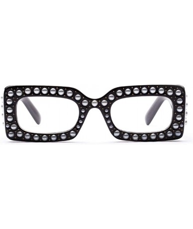 Oval Women Oversized Square Crystal Diamond Square Sunglasses - E - CD18D5OOXSY $23.24