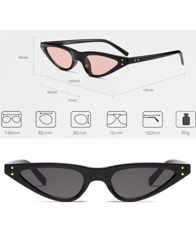 Goggle Women Vintage Retro Cat Eye Sunglasses Small Frame designer Eyewear - C2 - CO18CHX2HU0 $42.74