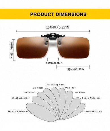 Wrap Polarized Clip on Sunglasses Anti-Glare UV 400 Protection Fishing Driving Sunglasses for Prescription Glasses - CG18ECXT...