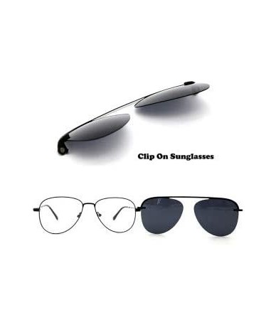 Goggle Magnetic Polarized Clip On Aviator Sunglasses Metal for Prescription Glasses DC3039 - Black/Black - C61927QG5DA $33.05