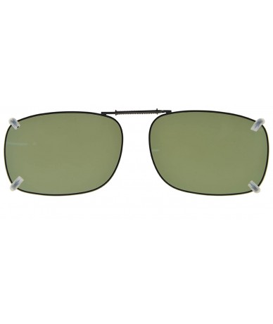 Wrap Metal Frame Rim Polarized Lens Clip On Sunglasses 2 1/16"x1 3/8" - C78-g15 - CA18M5D9404 $23.51