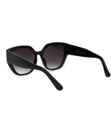 Butterfly Womens Pyramid Stud Geometric Butterfly Sunglasses - Black Silver Smoke - CH18YW6IRTE $19.94