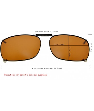 Wrap Metal Frame Rim Polarized Lens Clip On Sunglasses 2 1/16"x1 3/8" - C78-g15 - CA18M5D9404 $23.51