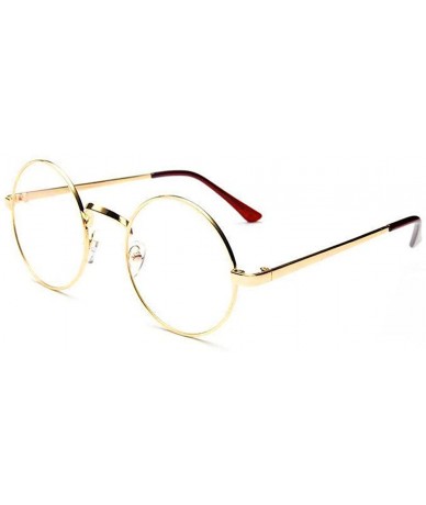 Rimless Fashion Unisex Classic Metal Frame Mirror Rounded Glasses - Gold - C3193XHSRZZ $18.29