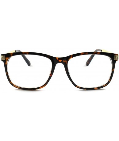 Rectangular Smart Interview Generic nerd Fashion Rectangular Clear Lens Eye Glasses - Tortoise - CL18WYMZS79 $18.48