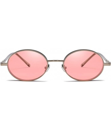 Round Unisex Sunglasses Retro Black Drive Holiday Round Non-Polarized UV400 - Pink - CQ18R82RIN8 $20.53