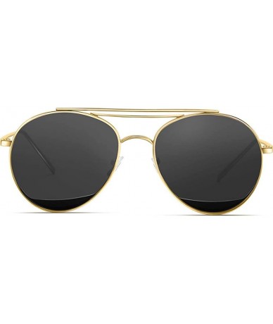 Cat Eye Round Fashion Sunglasses for Women Men Aviator Metal Mirror Sunglasses - C4 - CT18OLDKXR3 $19.54