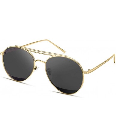 Cat Eye Round Fashion Sunglasses for Women Men Aviator Metal Mirror Sunglasses - C4 - CT18OLDKXR3 $19.54