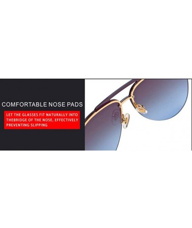 Aviator Fashion 2019 sunglasses - ladies fashion frame double beam sunglasses sunglasses - C - C218SEHE7LS $76.21