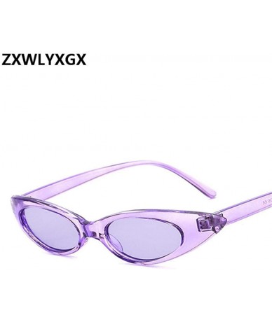 Cat Eye Vintage Sunglasses Women Brand Designer Cute Sexy Cat Eye Eyewear Retro C1 - C4 - CC196R9QC8X $18.36